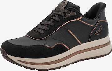 Sneaker bassa di Tamaris in nero: frontale