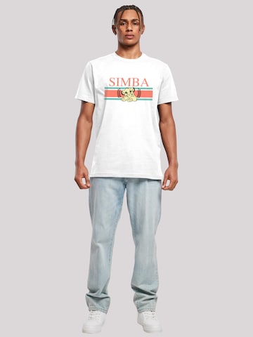 Maglietta 'Disney König der Löwen Simba Stripes' di F4NT4STIC in bianco