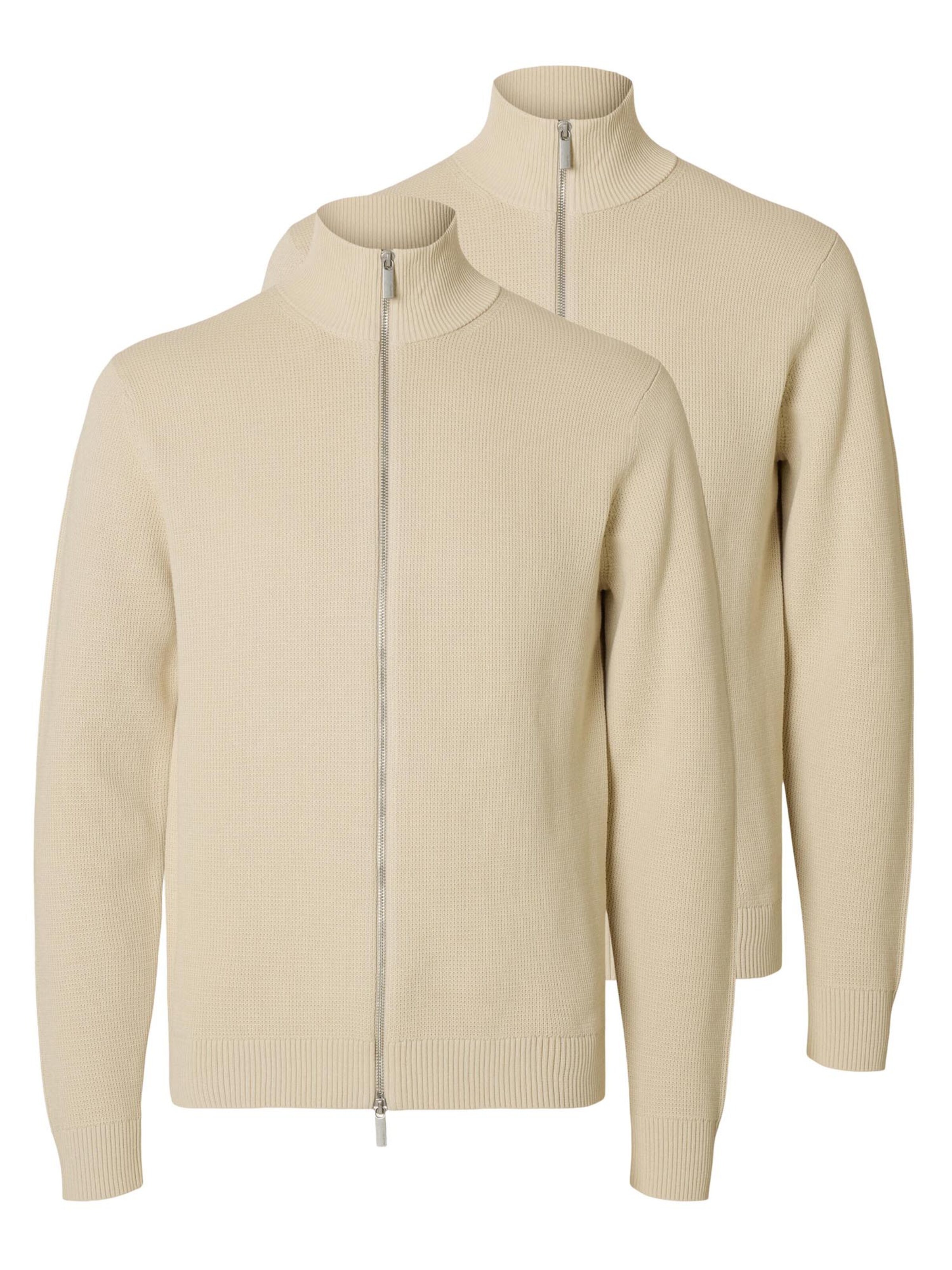 SELECTED Knit cardigan 'Dane' in Beige: front