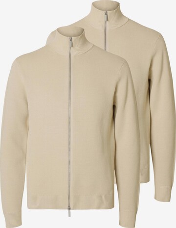SELECTED Knit cardigan 'Dane' in Beige: front