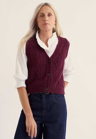 Cardigan 'Pendouer' Seasalt Cornwall en violet : devant