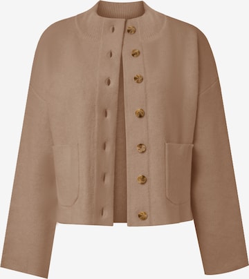 Geacă tricotată de la Imily Bela pe bej: față