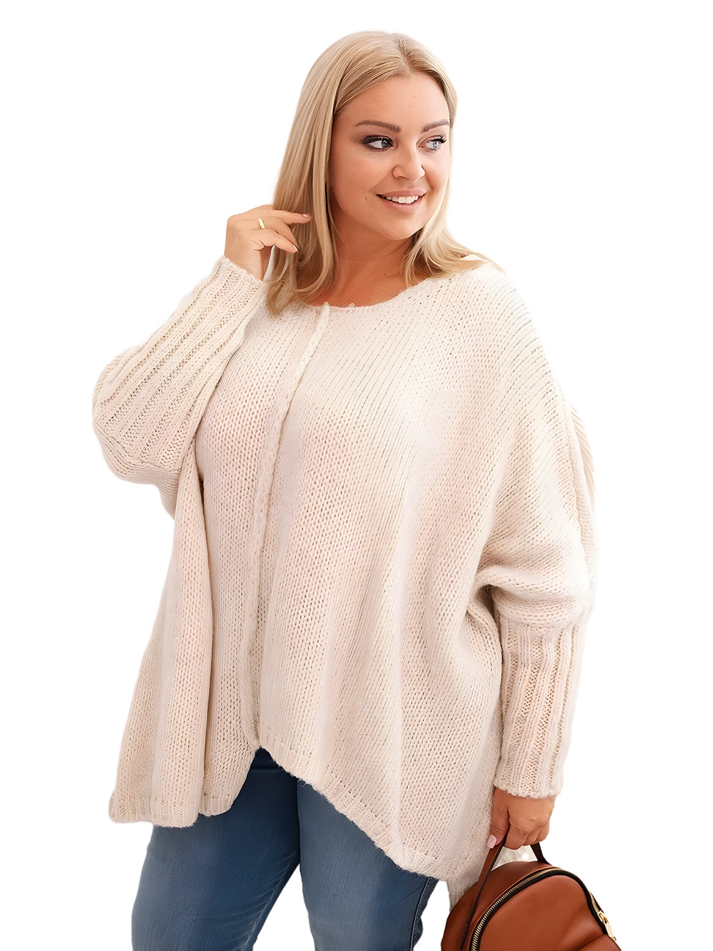 Lumera Svetr – béžová: přední strana