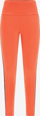 GUESS Skinny Workout Pants in Orange: front