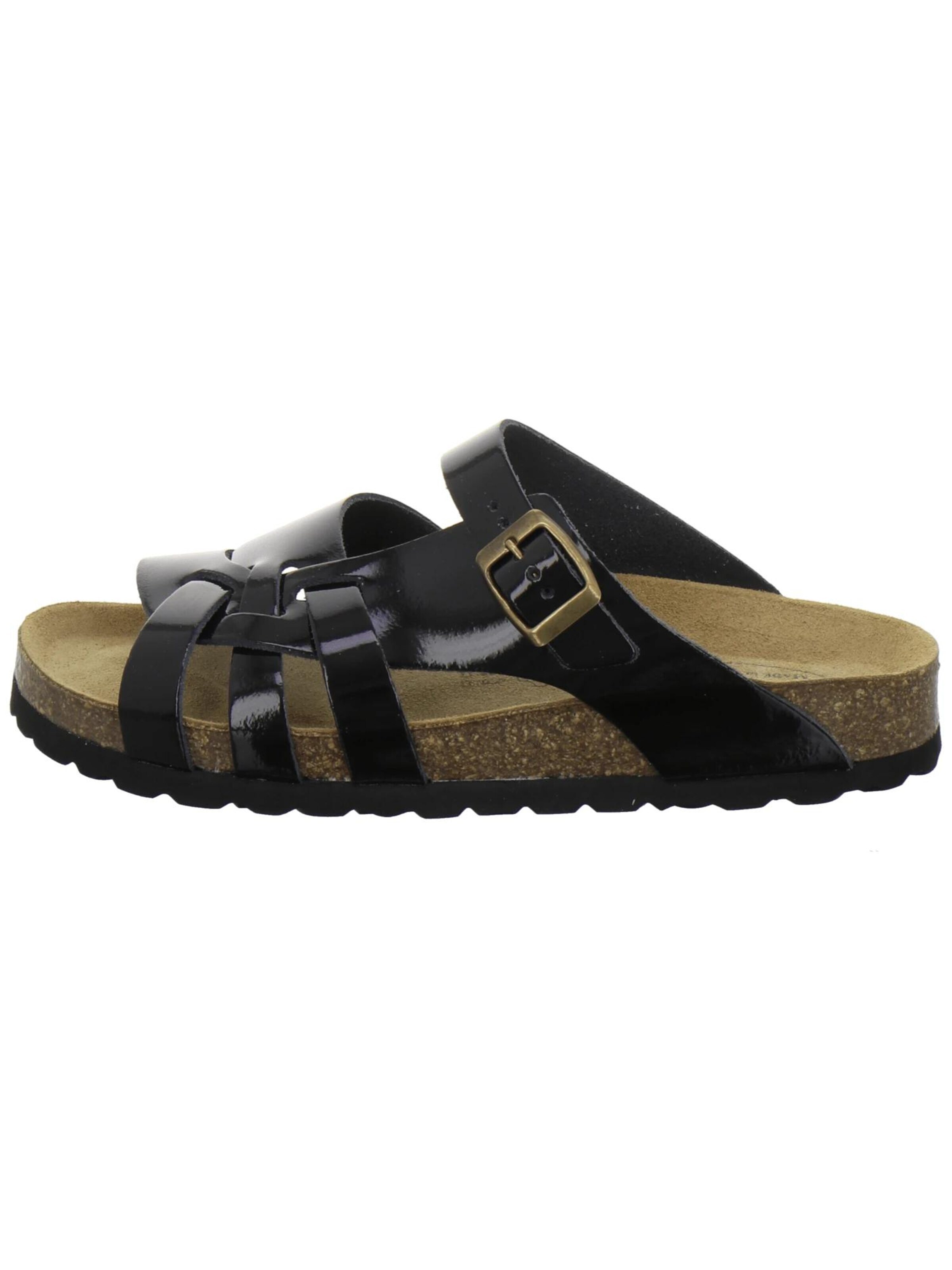 Zoccoletto 'Pantoletten Damen Kralle schwarz Lack' di AFS-Schuhe in nero