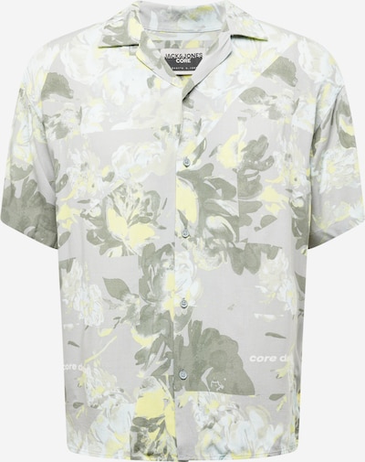 JACK & JONES Overhemd 'JEFF ROTARY' in de kleur Lichtgeel / Grijs / Mintgroen / Donkergroen, Productweergave