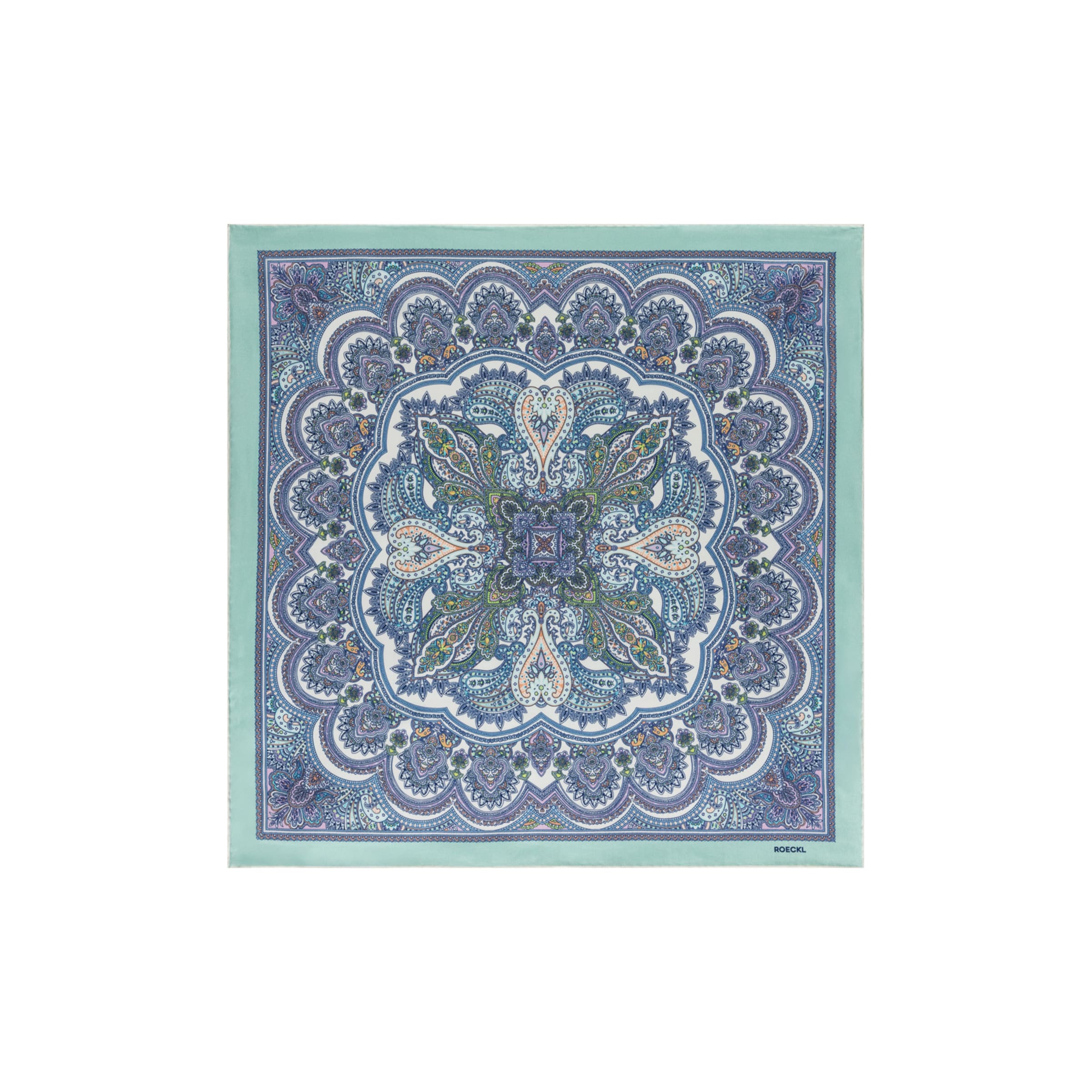 Roeckl Shawl ' FINE PAISLEY' in Blue: front