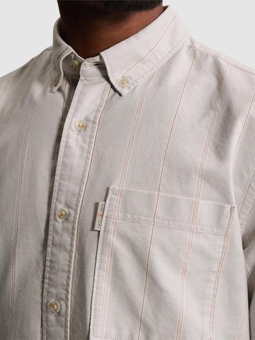 Coupe regular Chemise 'Oxford shirt with stripe pattern' CAST IRON en gris
