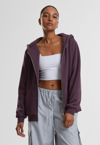 Urban Classics Кофта на молнии в Лиловый: спереди