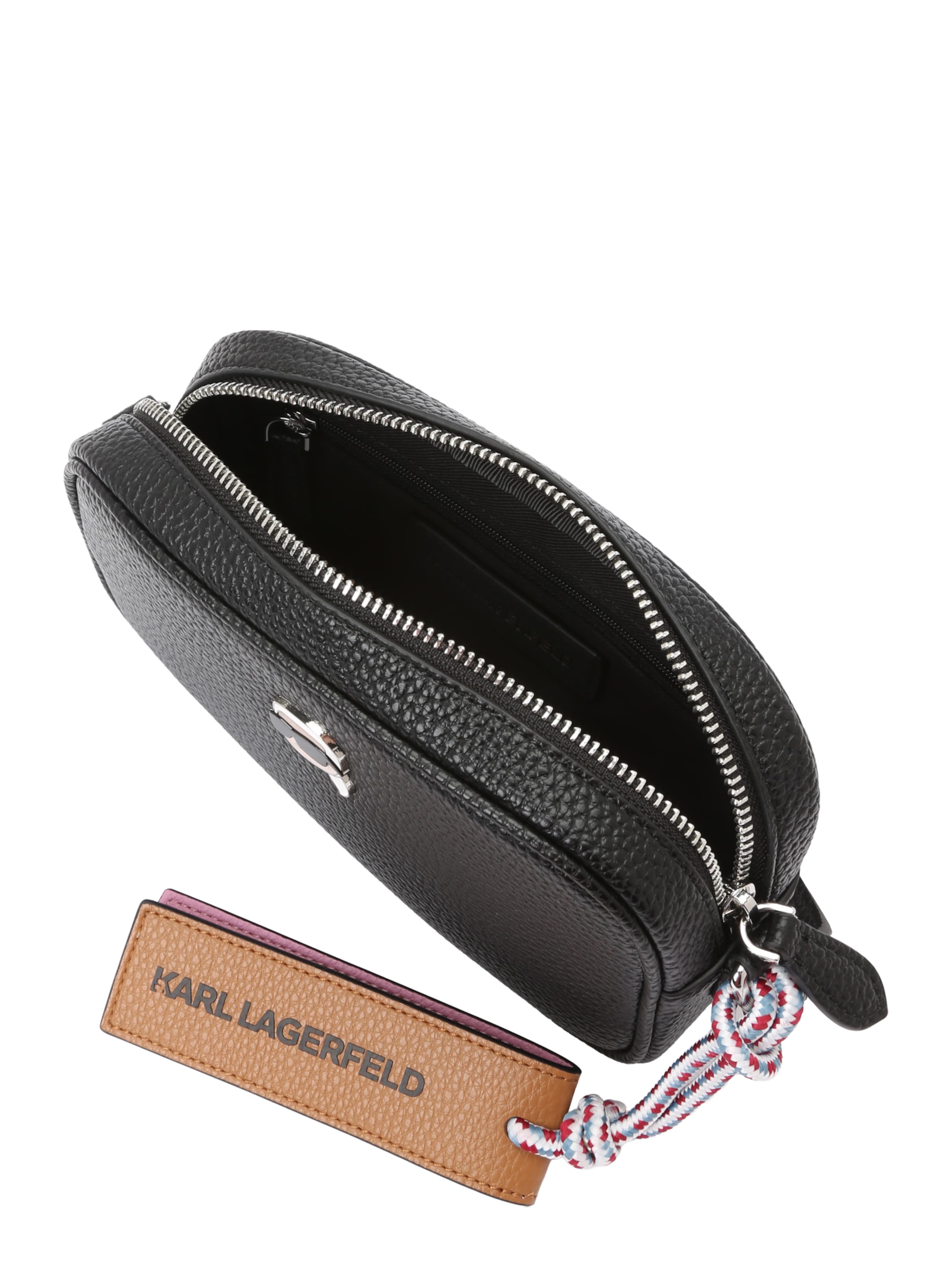 Karl Lagerfeld Crossbody Bag 'IKON PEBBLE' in Black