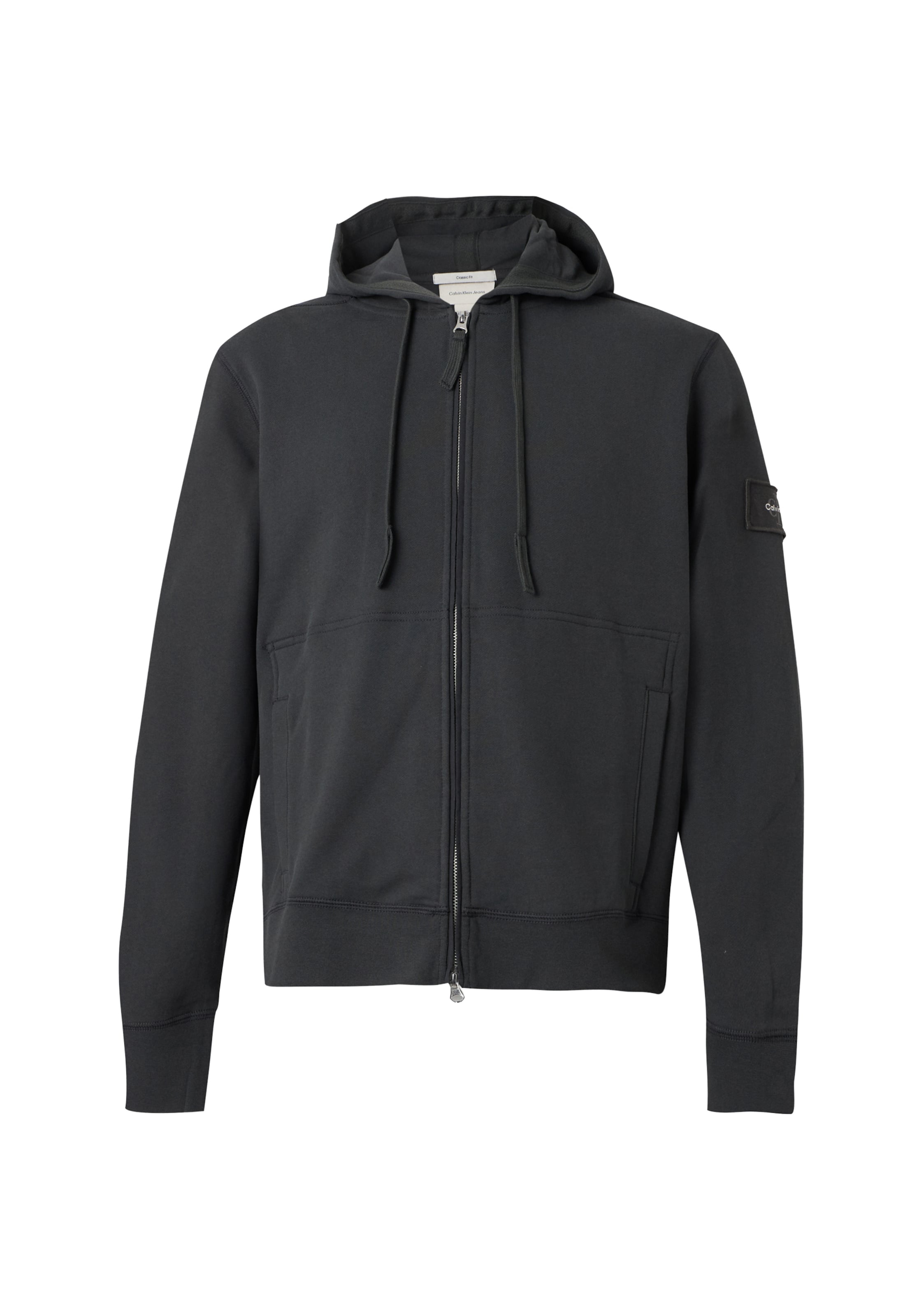 Veste de survêtement Calvin Klein Jeans en gris : devant