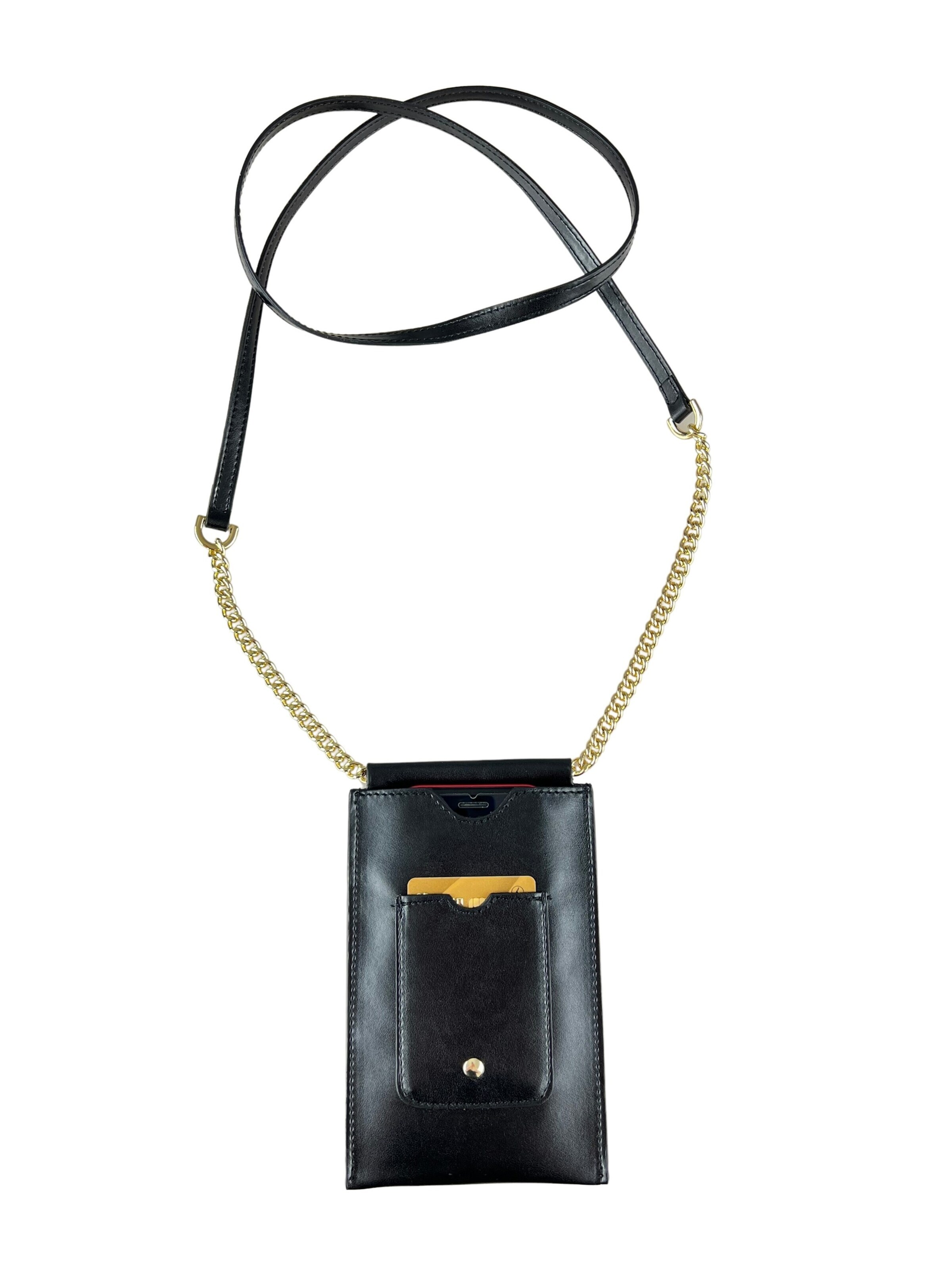 COLLEZIONE ALESSANDRO Crossbody Bag 'Handytasche' in Black: front