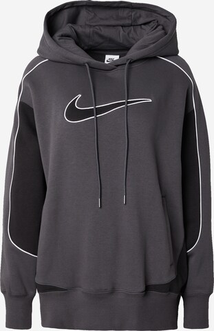 Bluză de molton de la Nike Sportswear pe gri: față