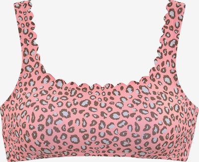 Bikinio viršutinė dalis iš LASCANA, spalva – šviesiai mėlyna / ruda / lašišų spalva, Prekių apžvalga