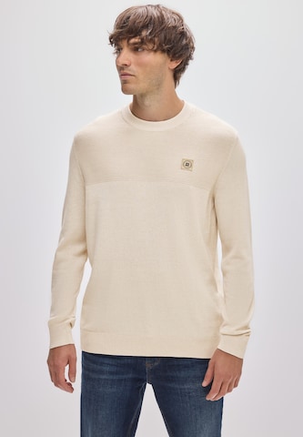 Street One MEN Pullover in Beige: Vorderseite
