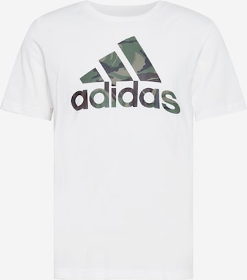 ADIDAS PERFORMANCE Functioneel shirt 'Camo' in Wit: voorkant