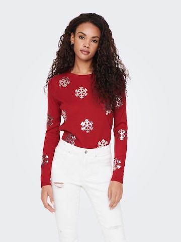 Pull-over ONLY en rouge : devant