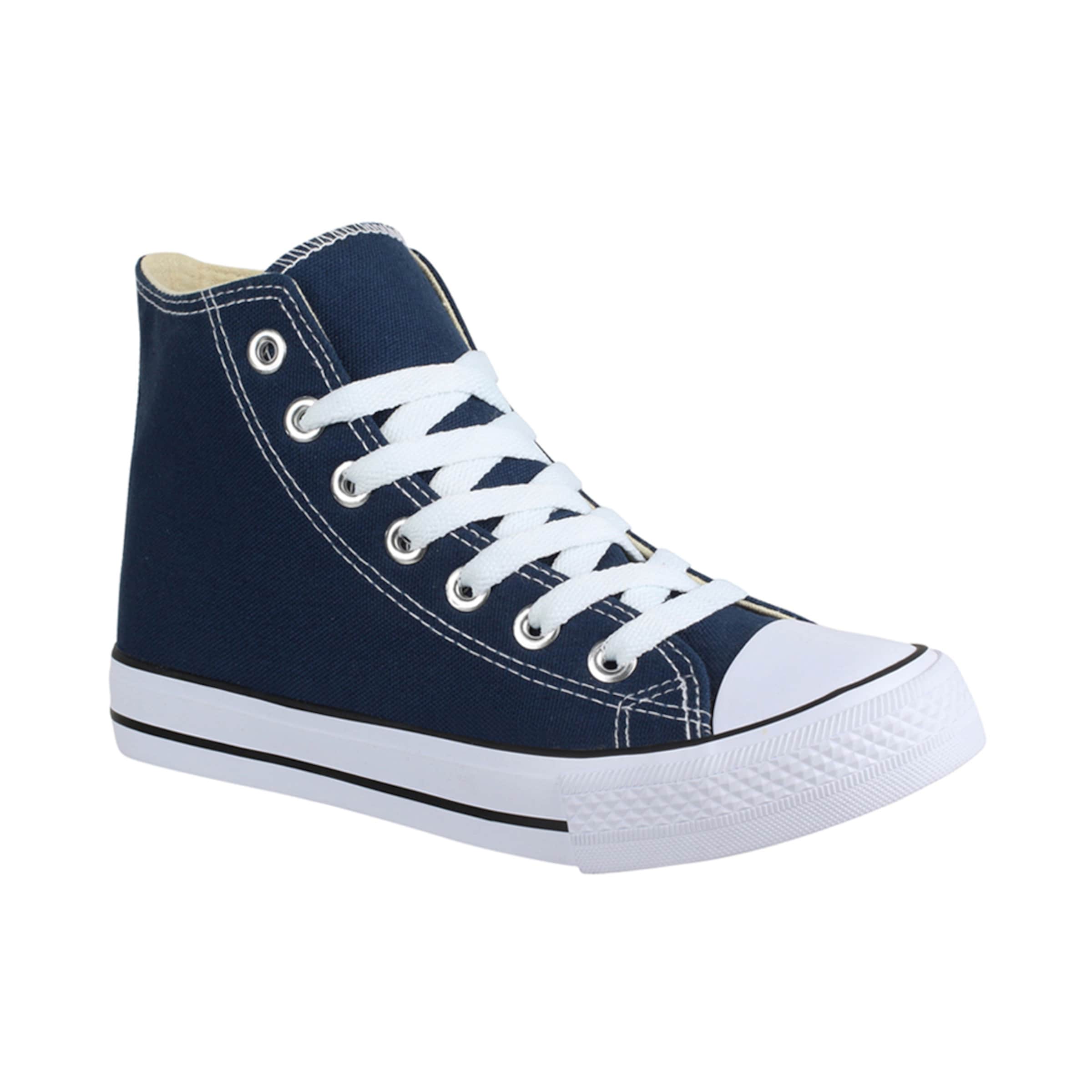 Baskets hautes Elara en bleu : devant