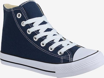 Baskets hautes Elara en bleu : devant