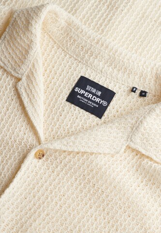 Superdry Comfort fit Button Up Shirt in Beige