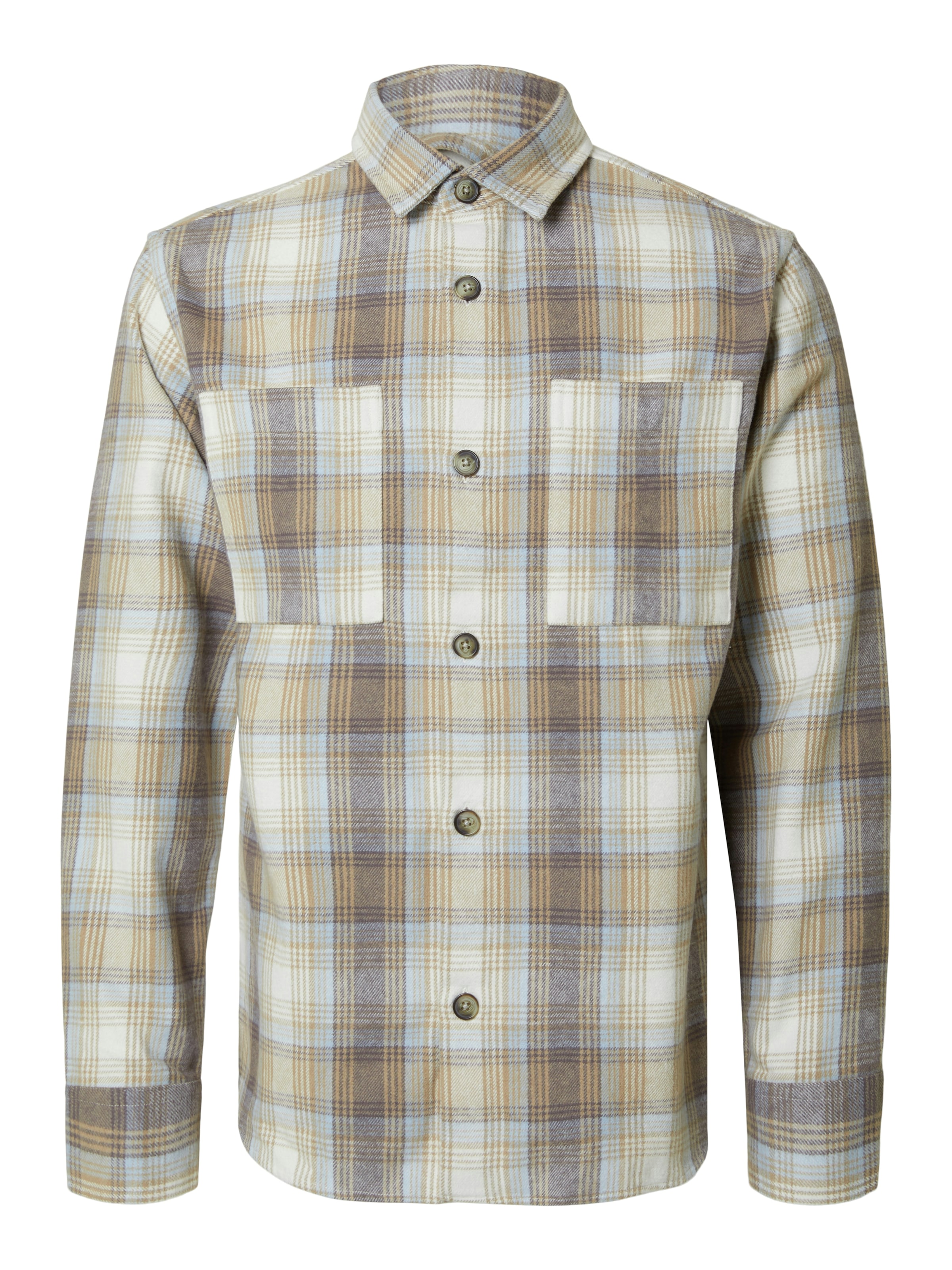 SELECTED Regular Fit Hemd 'SLHHank' in Beige: Vorderseite