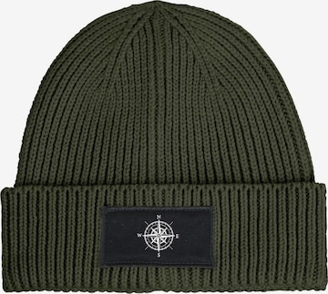 Neverless Beanie 'Kompass' in Green: front