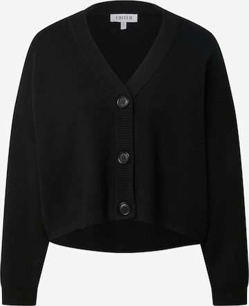 EDITED Knit Cardigan 'Etta' in Black: front