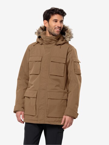 JACK WOLFSKIN Outdoorjacke 'Glacier Canyon' in Braun: predná strana