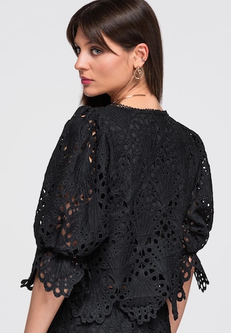 Ombre Bluse in Schwarz