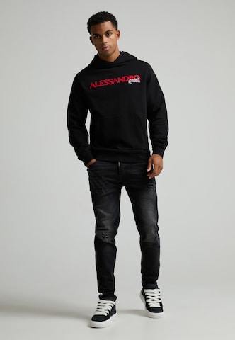 Alessandro Zavetti Sports sweatshirt in Black