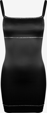 OW Collection Koktejlové šaty 'ALISSA' – černá: přední strana