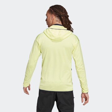 ADIDAS TERREX Skinny Athletic Fleece Jacket in Yellow