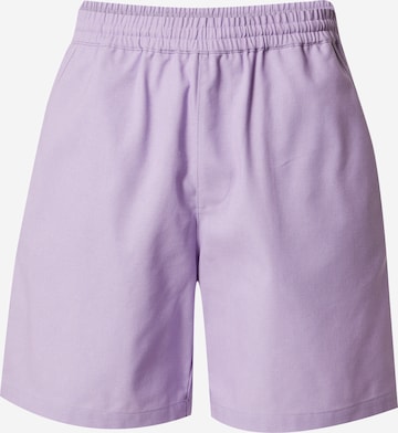 DAN FOX APPAREL - Loosefit Calças 'Charlie' em roxo: frente