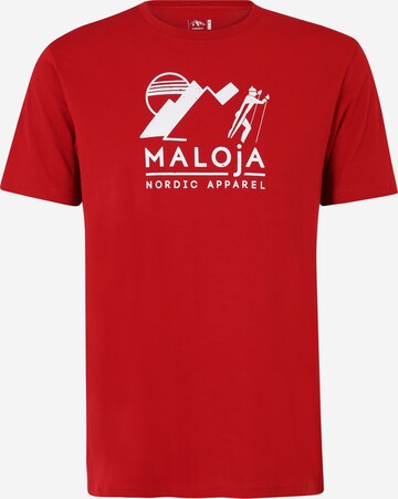 T-Shirt fonctionnel 'Becco' Maloja en rouge : devant