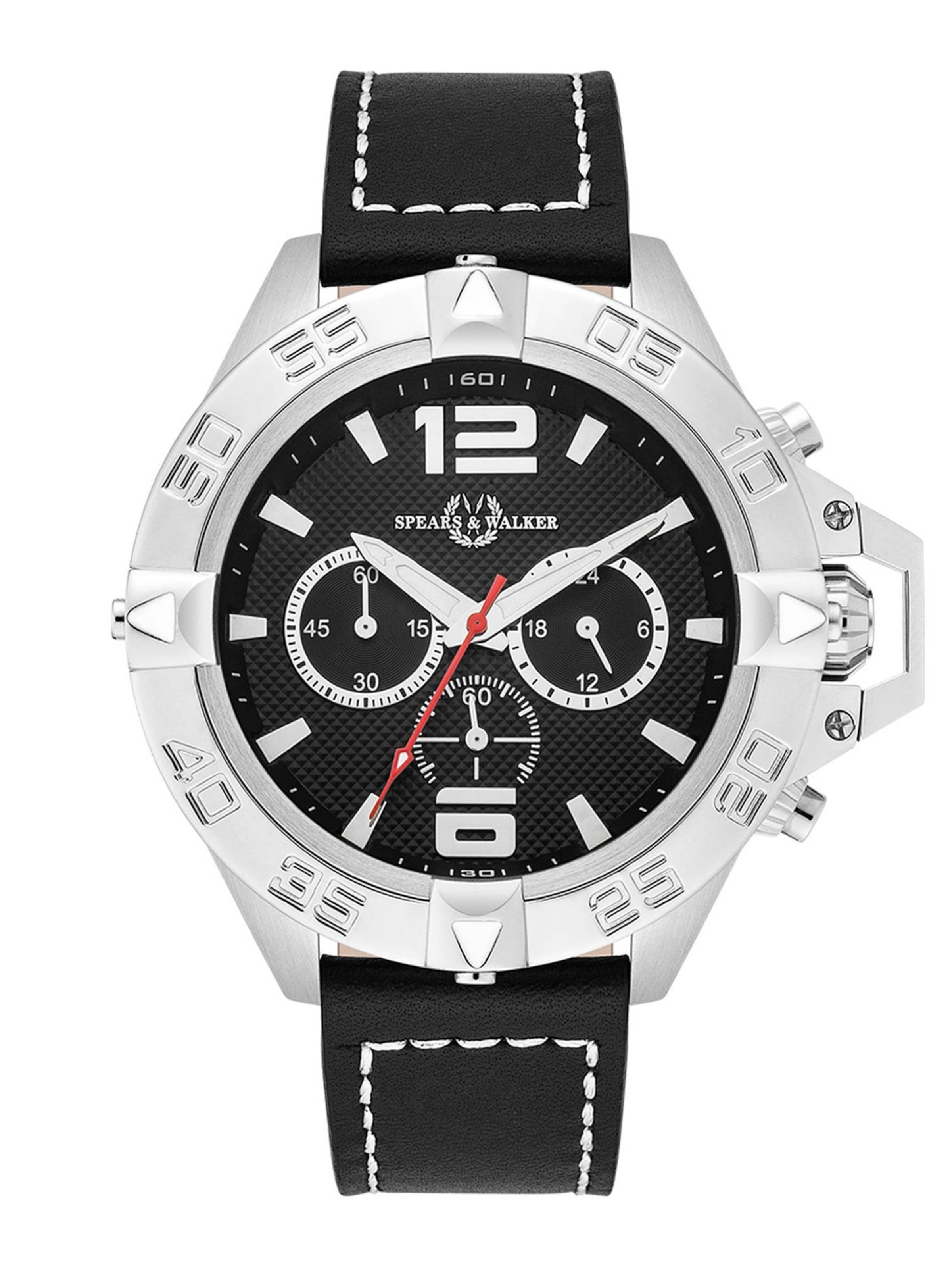 Orologio analogico di Spears & Walker in nero: frontale