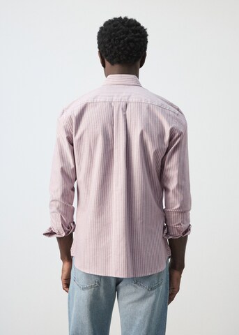 MANGO MAN Regular Fit Hemd 'Oxlir' in Pink