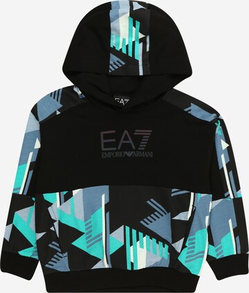 EA7 Emporio Armani Sweatshirt in Zwart: voorkant