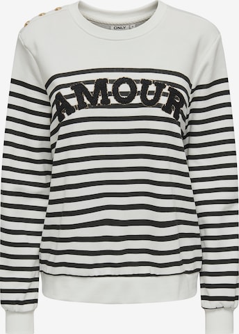 ONLY Sweatshirt 'ALLIE' in Wit: voorkant