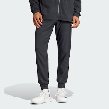 ADIDAS PERFORMANCE Regular Workout Pants in Black: front