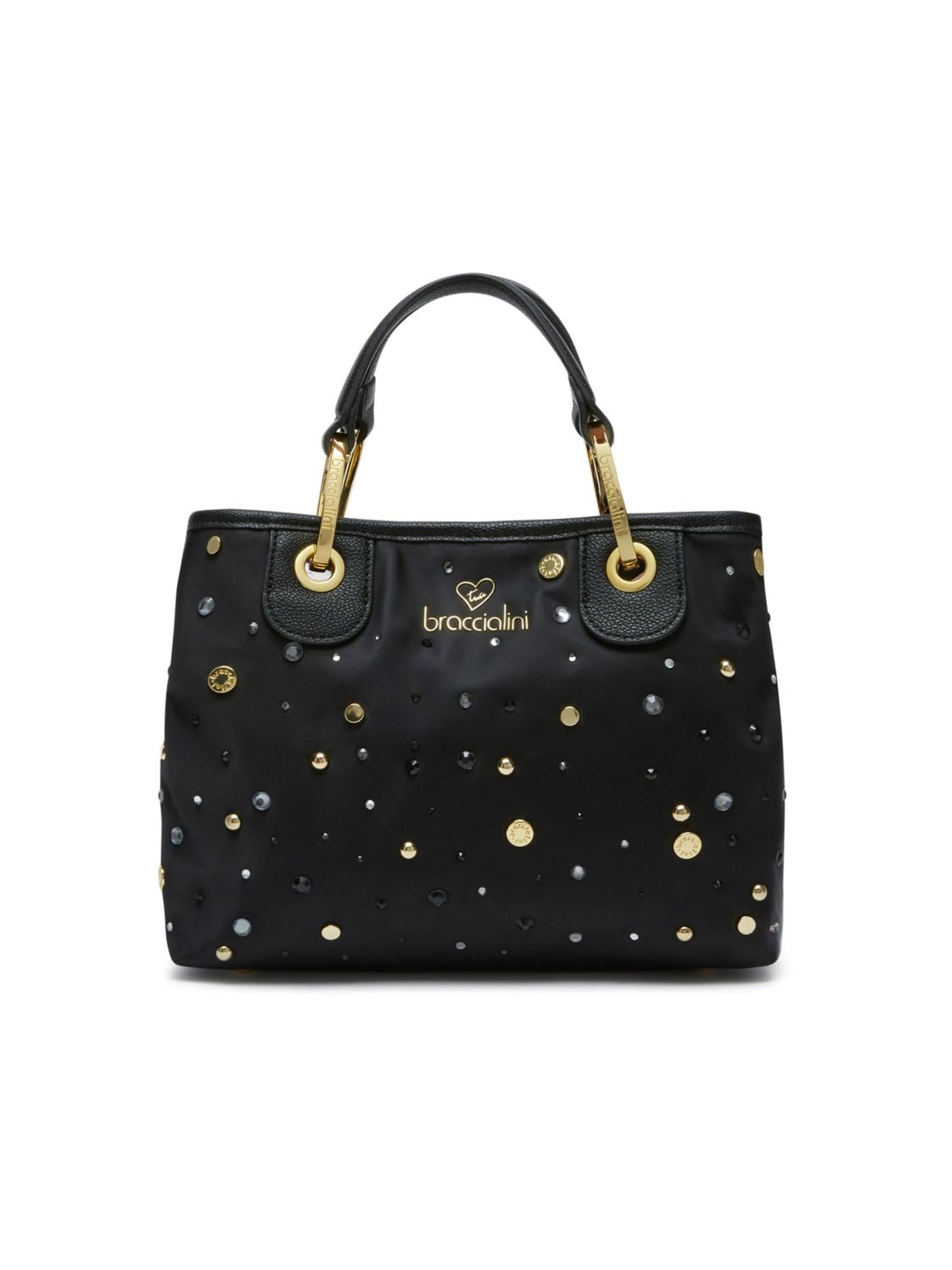 Borsa a mano 'Beth Strass' di Braccialini in nero: frontale