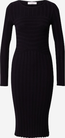 Guido Maria Kretschmer Women Knitted dress 'Elli' in Black: front