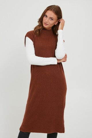 b.young Knitted dress 'BYNORA' in Brown: front