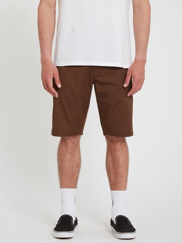 Volcom Chino Pants in Brown: front