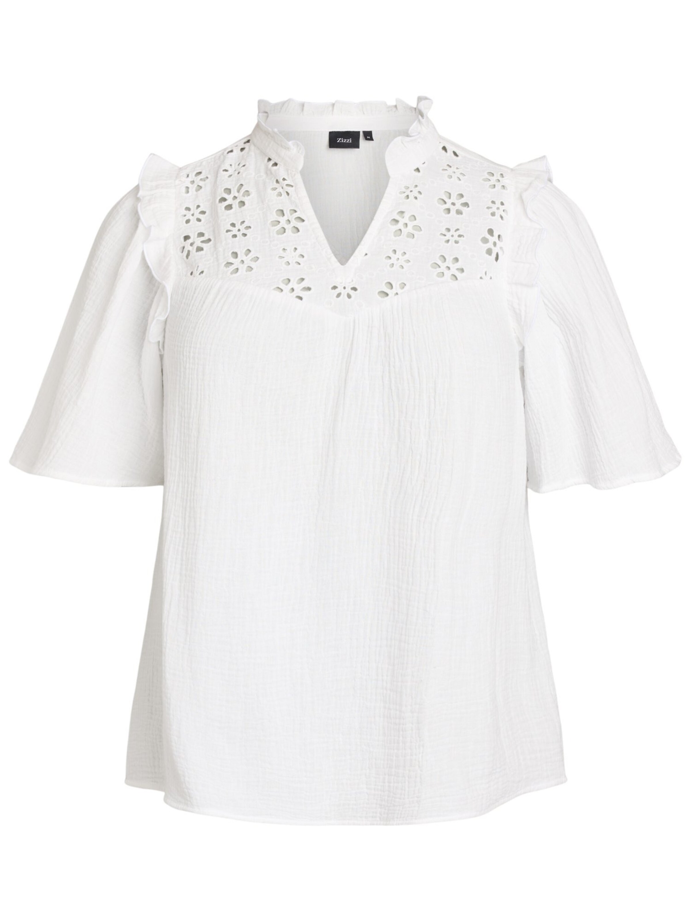 Zizzi Blouse 'Vvivu' in White: front