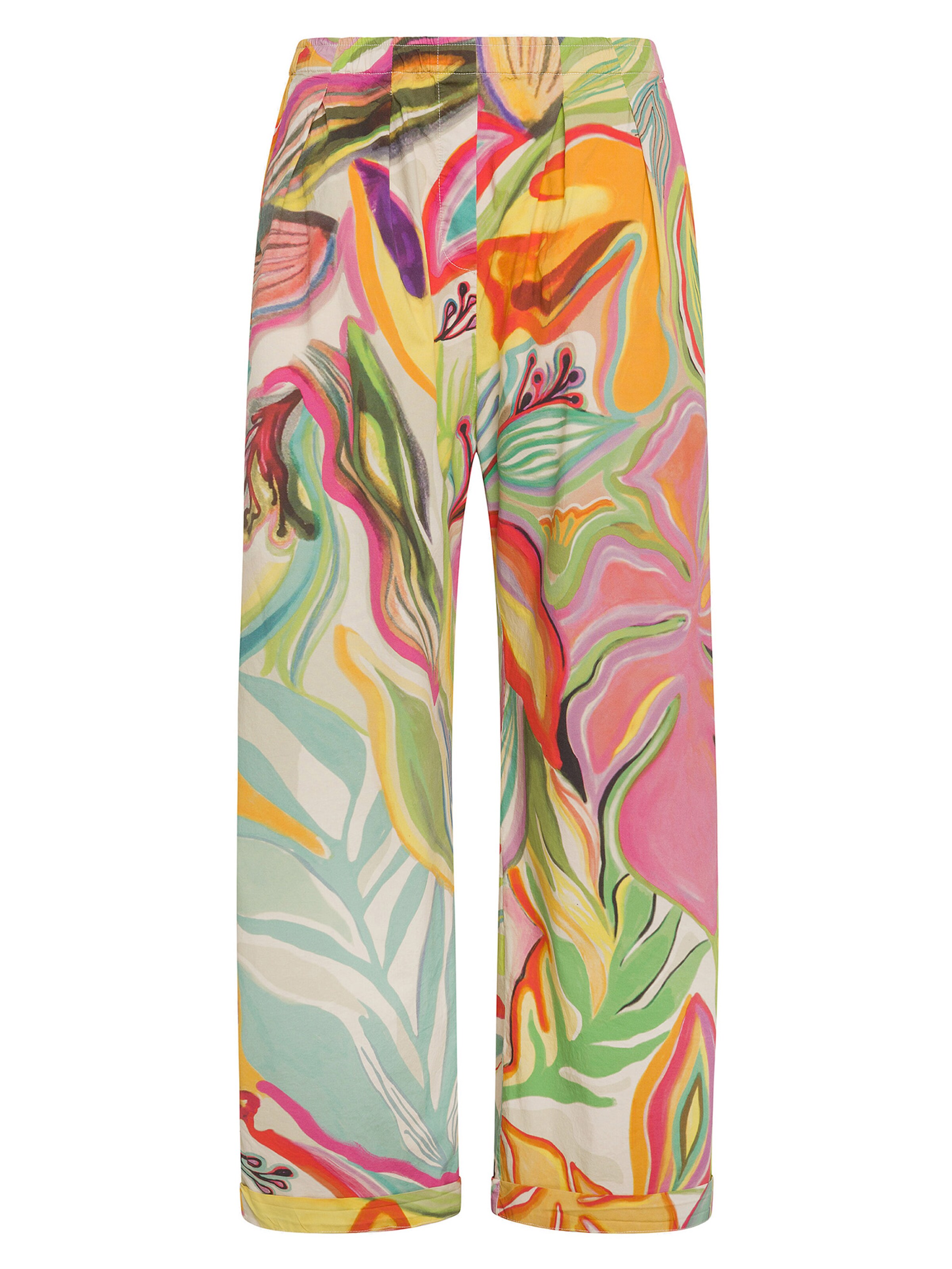 DEHA Wide leg Trousers in Green: front