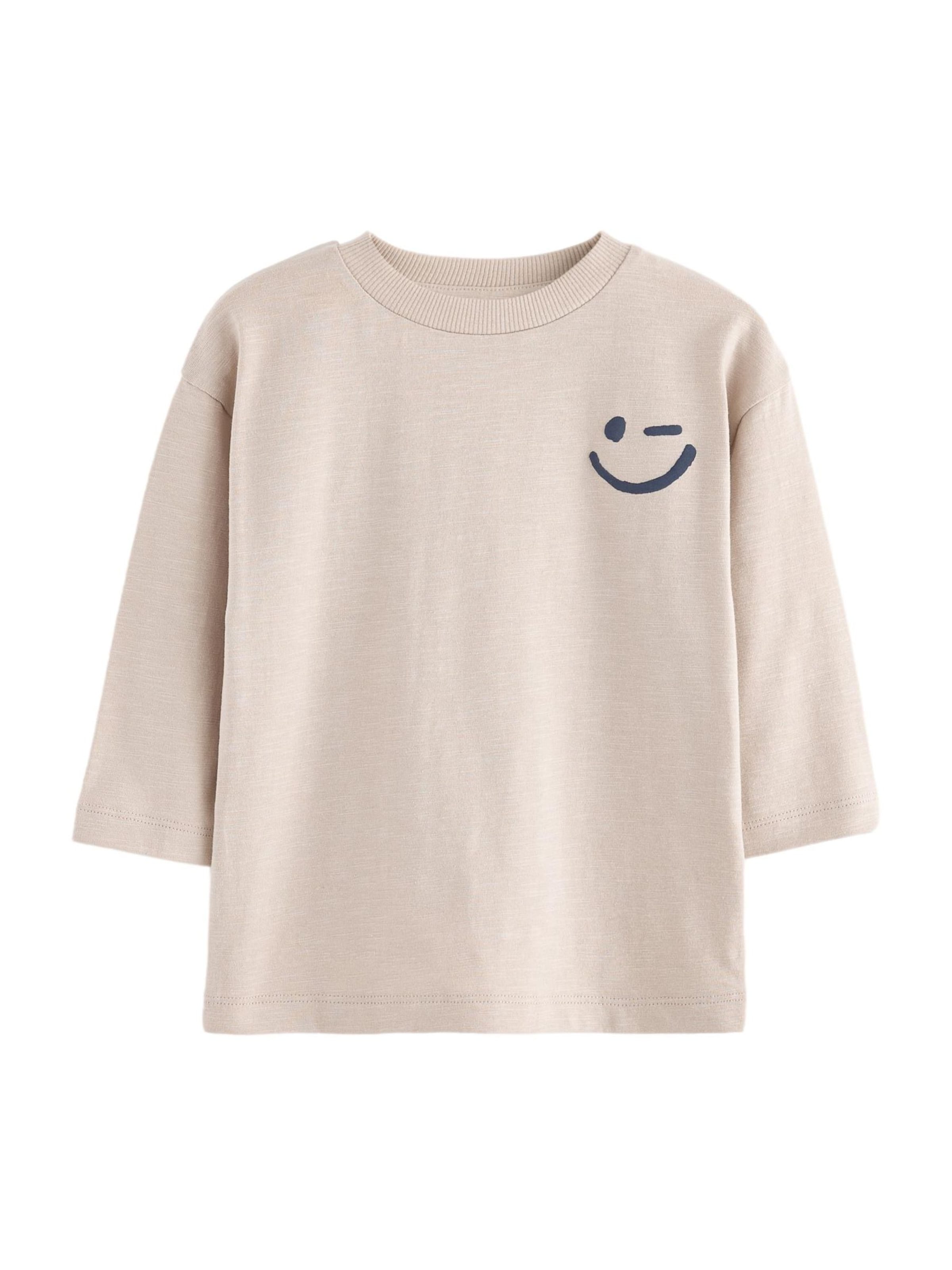 Next T-shirt i beige: framsida