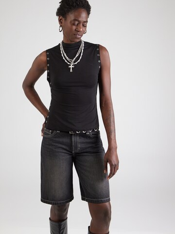 WEEKDAY Топ в Черный: спереди