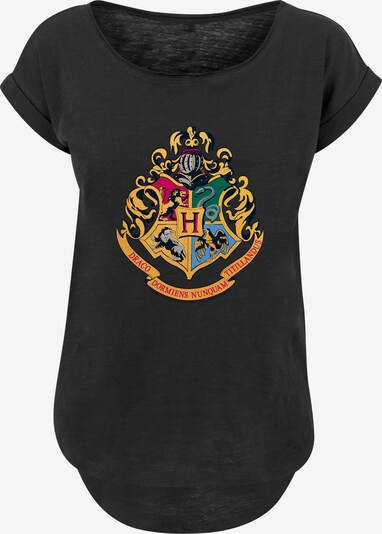 F4NT4STIC T-shirt 'Harry Potter Hogwarts' en jaune d'or / émeraude / magenta / noir chiné, Vue avec produit