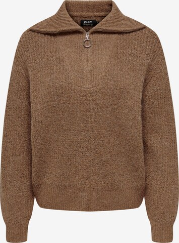 ONLY Sweater 'Baker' in Brown: front