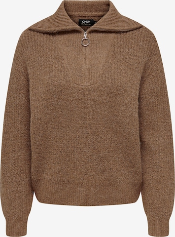 ONLY Sweater 'Baker' in Brown: front